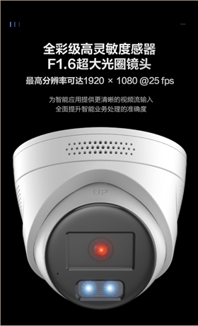 白光全彩智能警戒摄像机