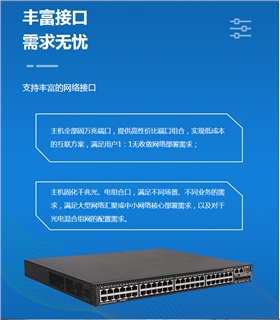 华三 48口千兆三层网管交换机