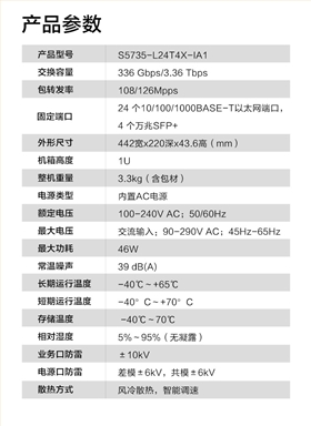华为数通智选交换机S5735-L24T4X-IA1