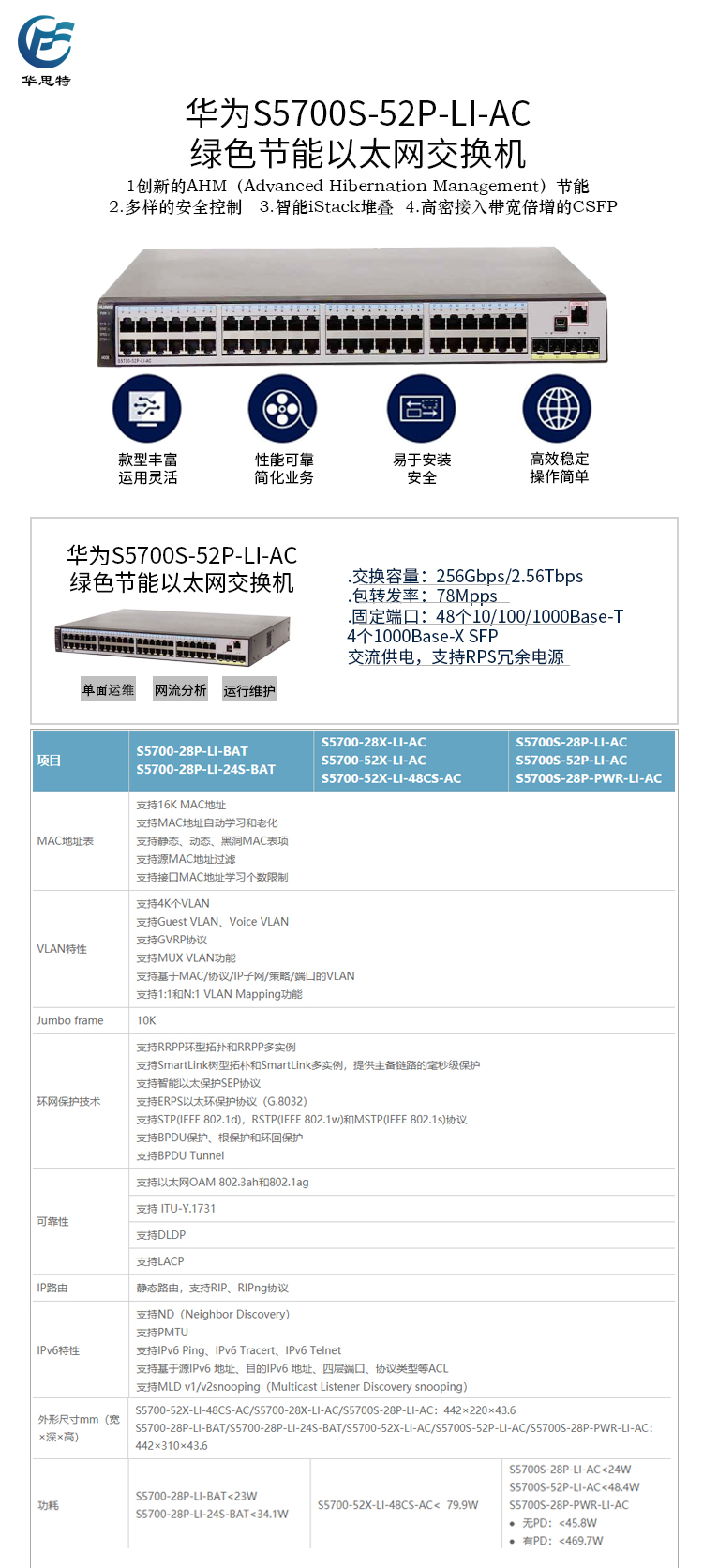 S5700S-52P-LI-AC 详情页