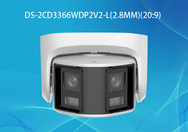 海康DS-2CD3366WDP2V2-L 600万像素白光全彩广角双摄海螺型网络摄像机