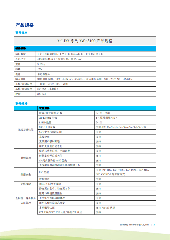 信锐 XMG-3500 5口千兆无线AP控制器