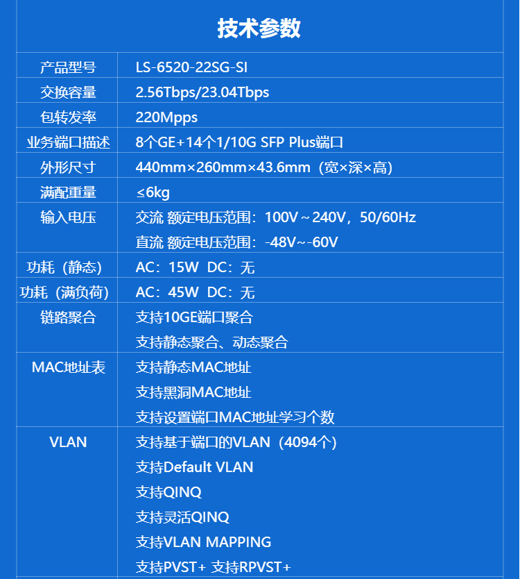 华三 22口企业万兆交换机