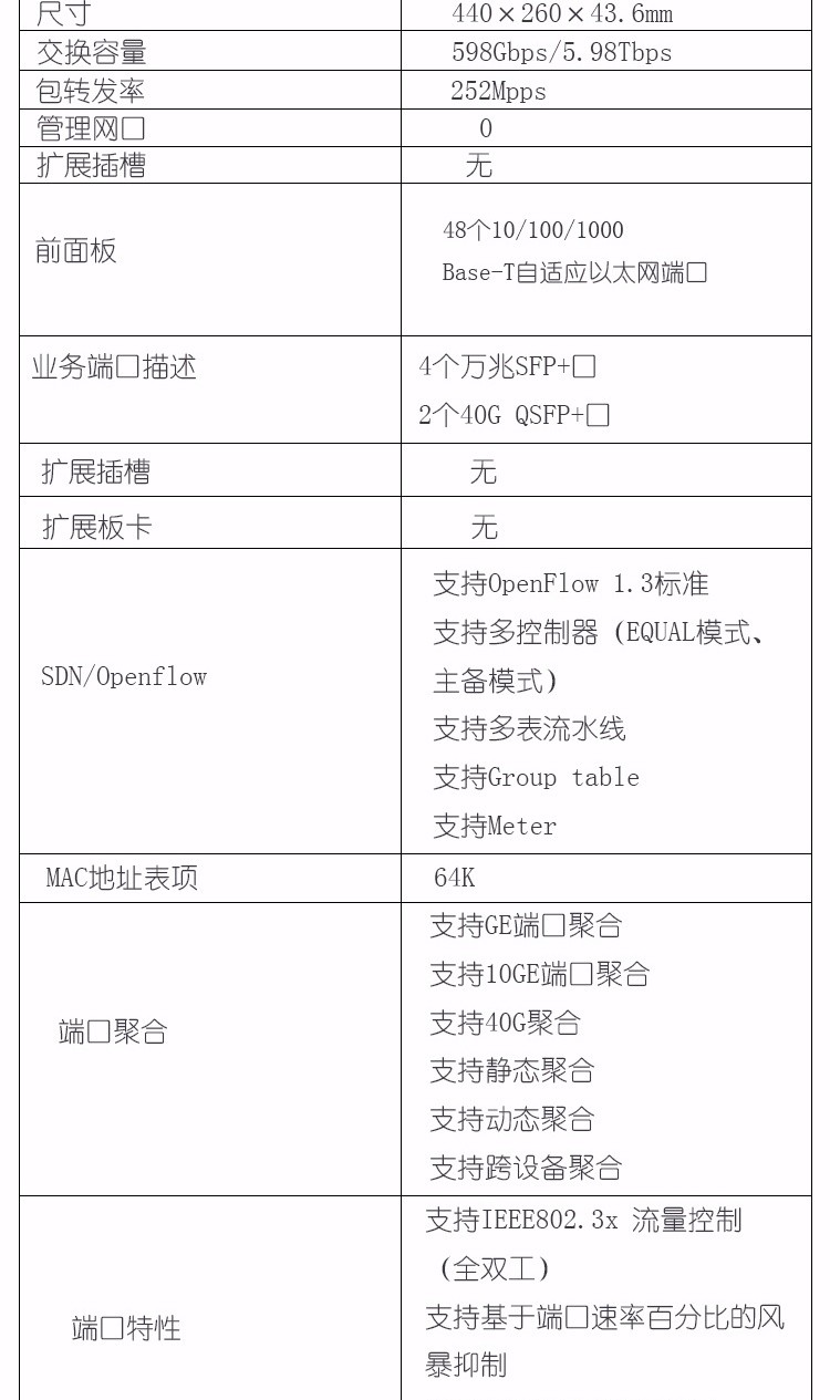 华三 54口千兆智能三层以太网交换机