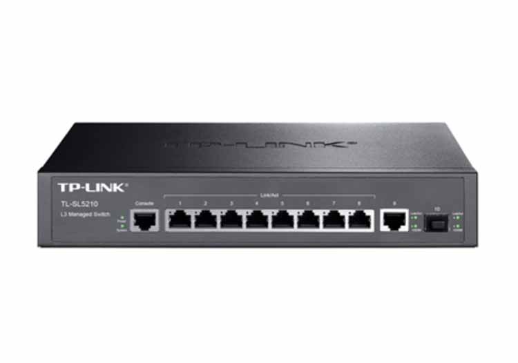 普联TP-LINK TL-SL5210 8口千兆上联三层网管交换机