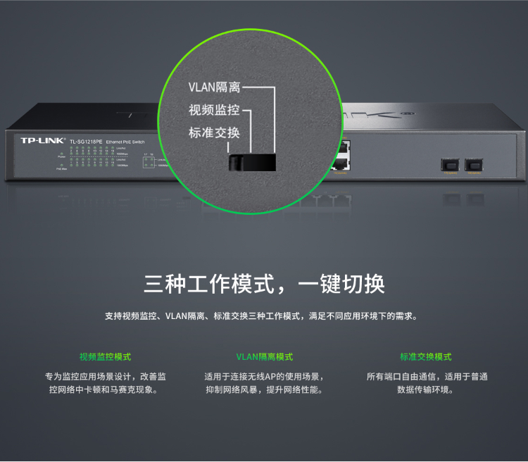 TP-LINK 全千兆18口Web网管交换机