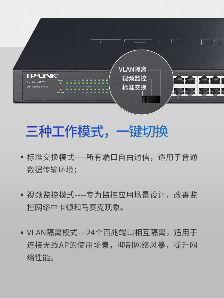 TP-LINK TL-SL1226 二层千兆上联以太网交换机