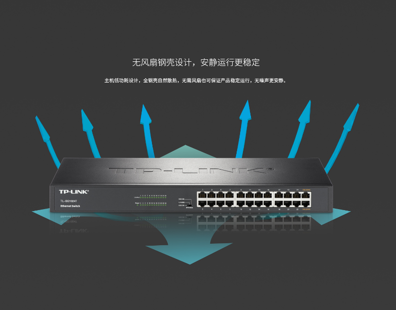 TP-LINK 24口全千兆以太网交换机