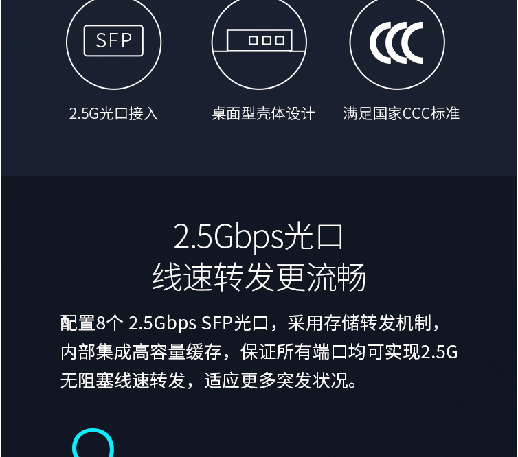 TP-LINK 2.5G光纤交换机