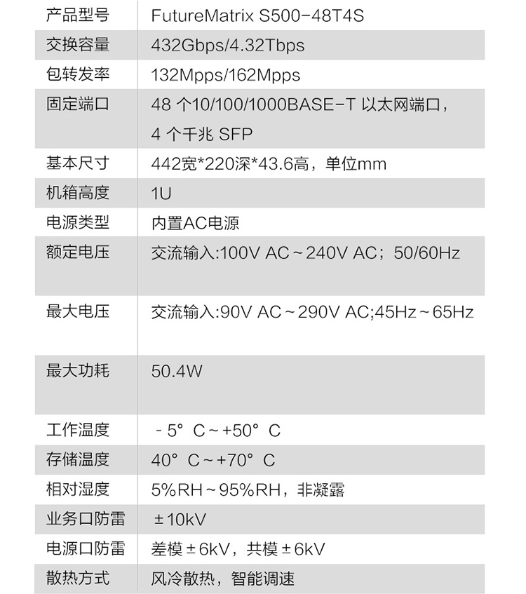 华为 S500-48T4S 三层交换机