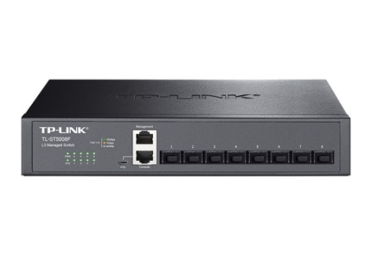 TP-LINK TL-ST5008F 8个SFP+全万兆端口 三层网管光纤交换机