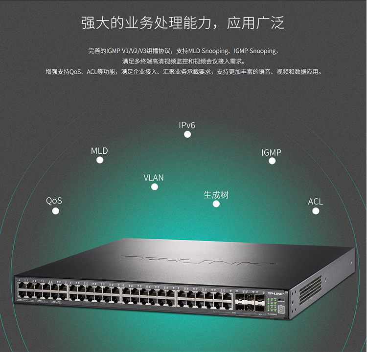 TP-LINK TL-SH8452 万兆上联三层交换机