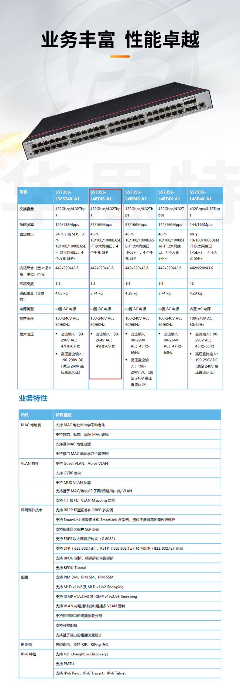 华为数通智选交换机 S5735S-L48T4S-A1