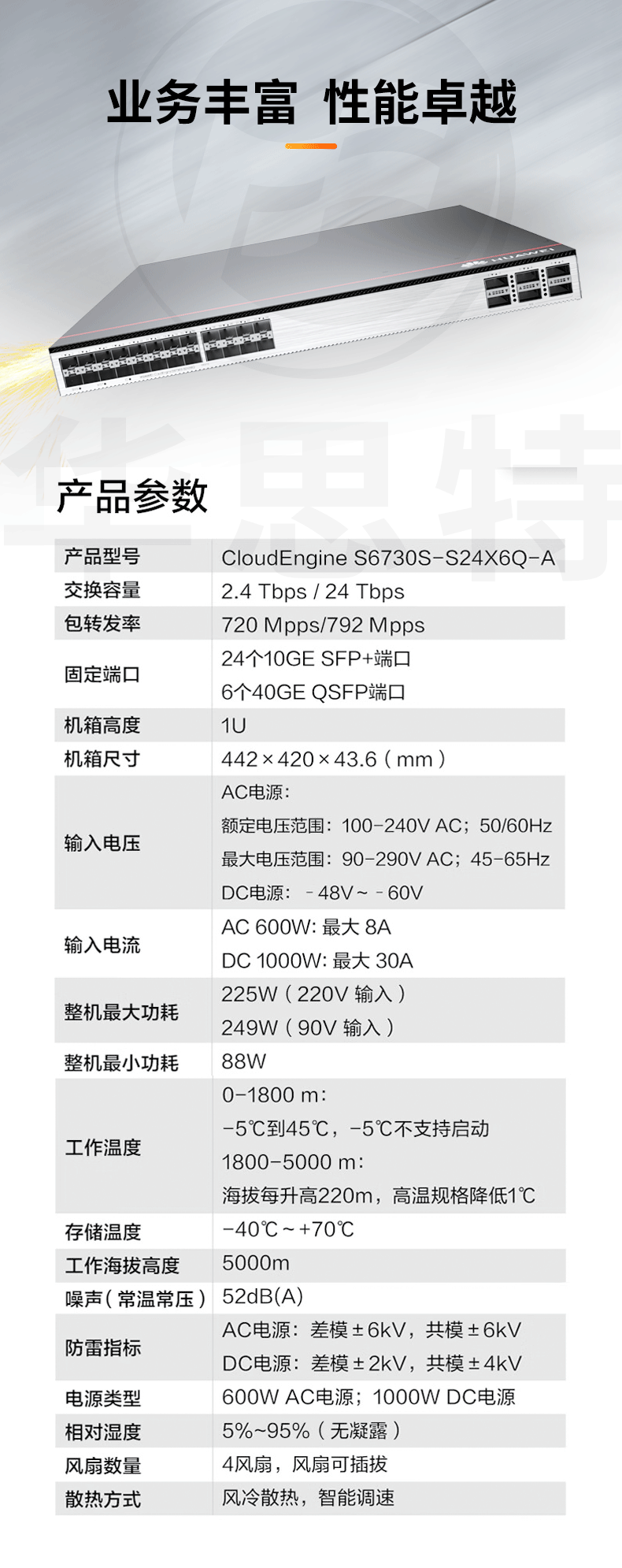 华为交换机 S6730S-S24X6Q-A