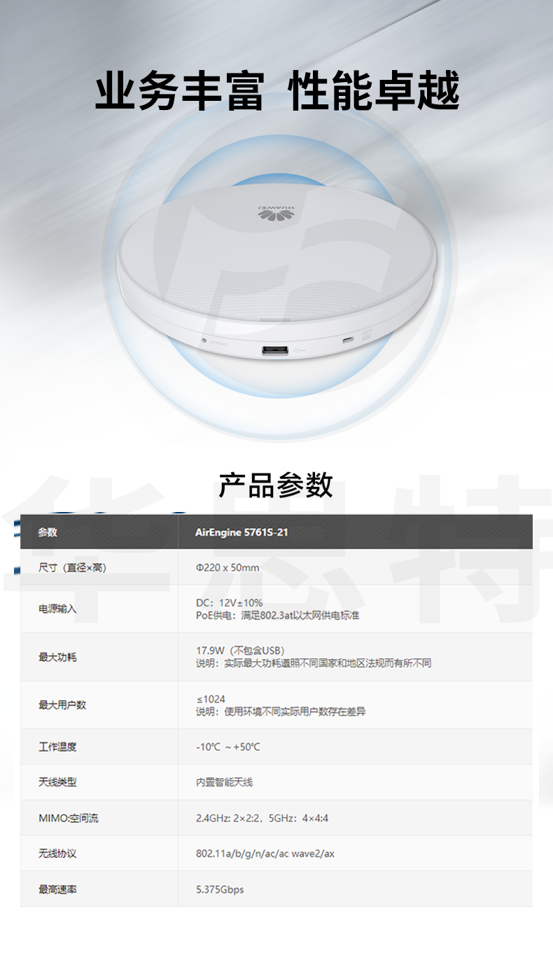 华为 AirEngine5761S-21 企业级wifi6无线AP