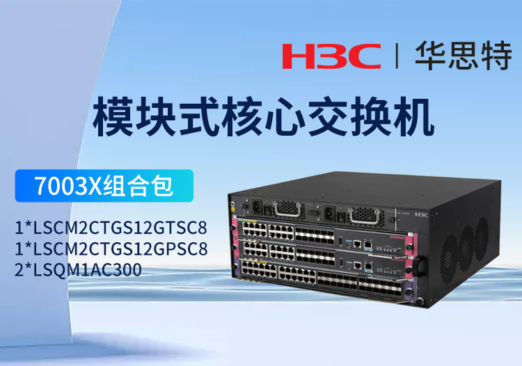 华三H3C S7003X 16千兆光口+16千兆电口套包 LS-7003X多业务企业级网络核心路由交换机 标准版光电组合套装