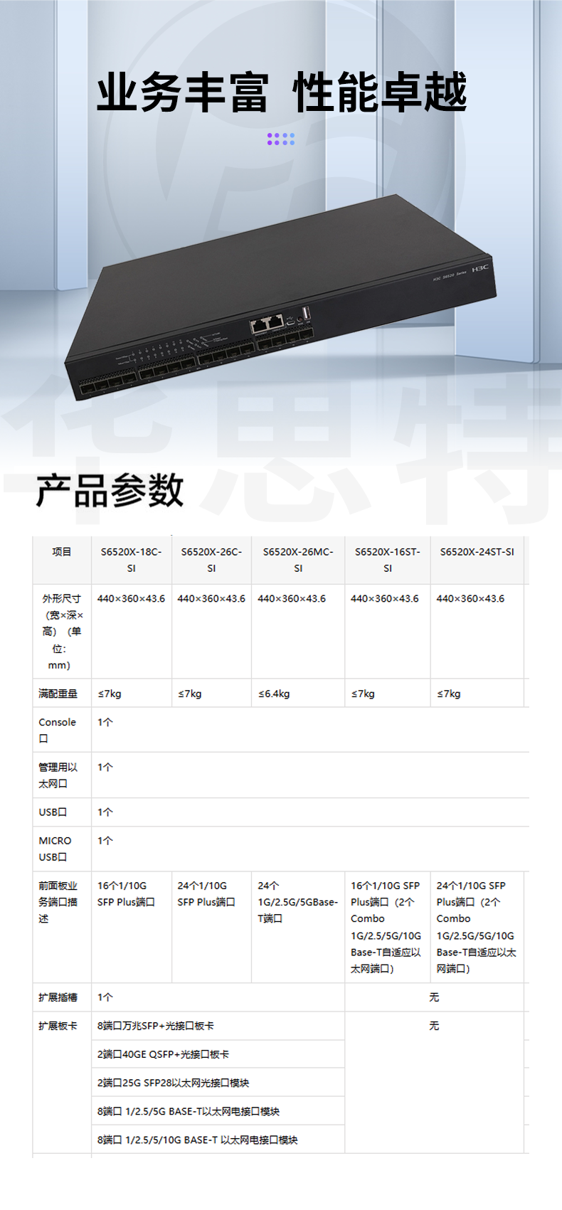 华三 LS-6520X-18C-SI 万兆交换机