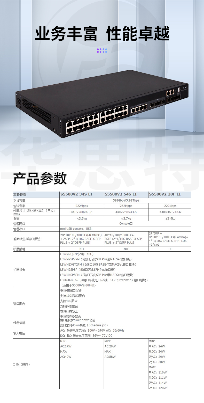 华三 LS-5500V2-34S-EI 交换机