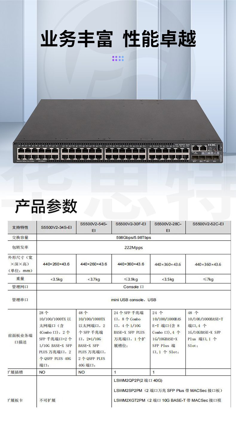 华三 LS-5500V2-52C-EI 千兆交换机