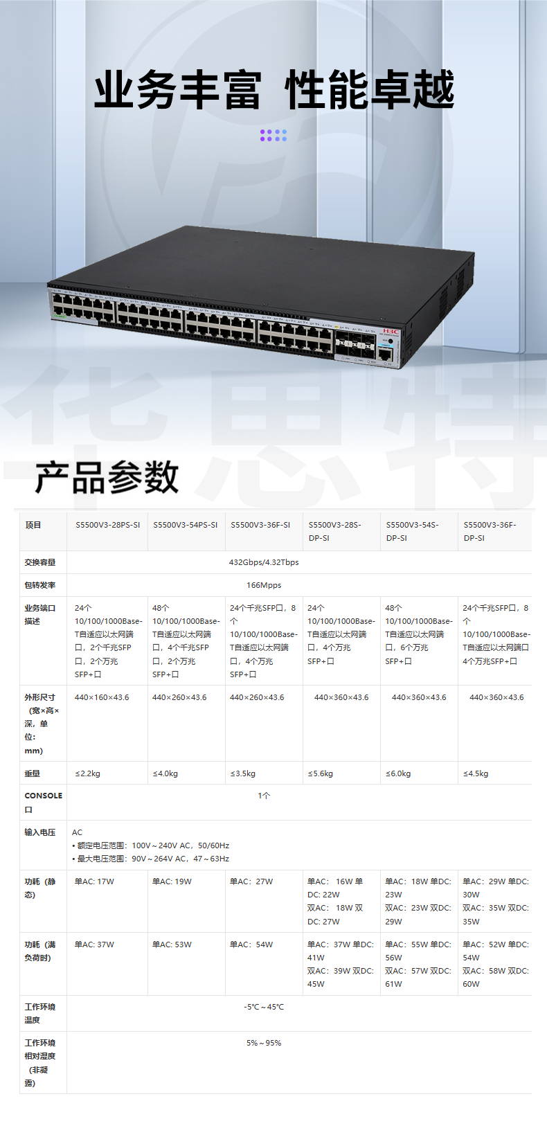 华三 S5500V3-54S-DP-SI 48口千兆交换机