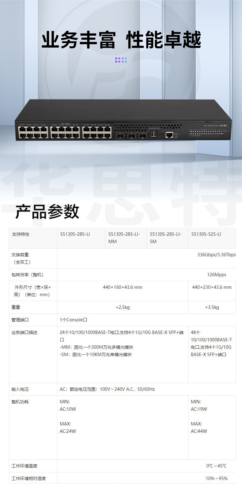 H3C交换机 S5130S-28S-LI-MM